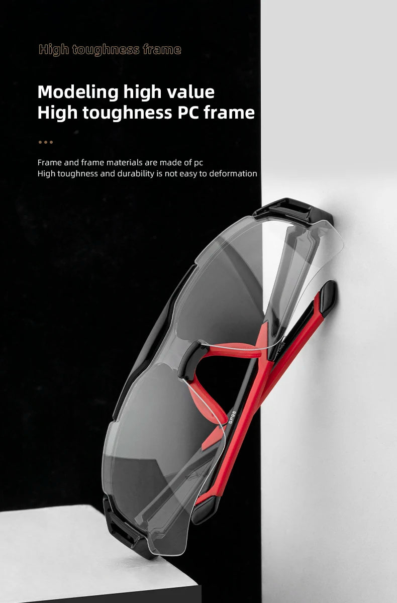 ROCKBROS Bicycle Glasses TAC Polarized Ultra-light Removeable Frame Non-slip Comfortable Bicycle Sunglasses Cycling Equipment