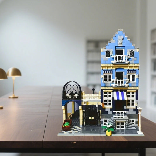 Creative Ideas Market Street Model Set Adorable Bedroom Street Views Building Blocks Bricks Toy For Room Decoration 10190 Gifts