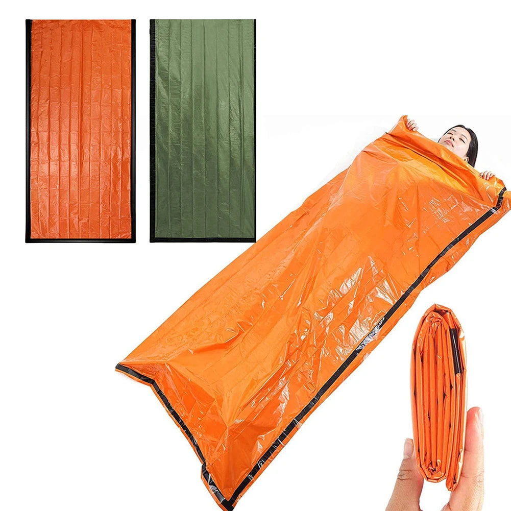 Emergency Sleeping Bag Emergency Blanket Survival Sleeping Bag Survival Gear for Camping Hiking Outdoor Adventure