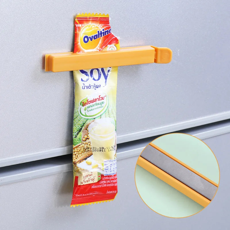 Snack Tea Bag Clip – PP Material, Moisture-Proof, Magnetic Design, Strong Grip, Dual Grooves