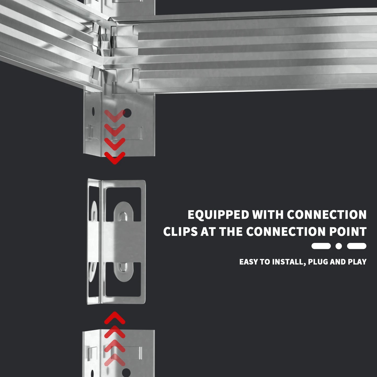 Heavy Duty 5 Tier Galvanised Adjustable Shelf Racking Unit Storage Rack 875KG Capacity Metal Shelves Workshop, Shed, Office,Home