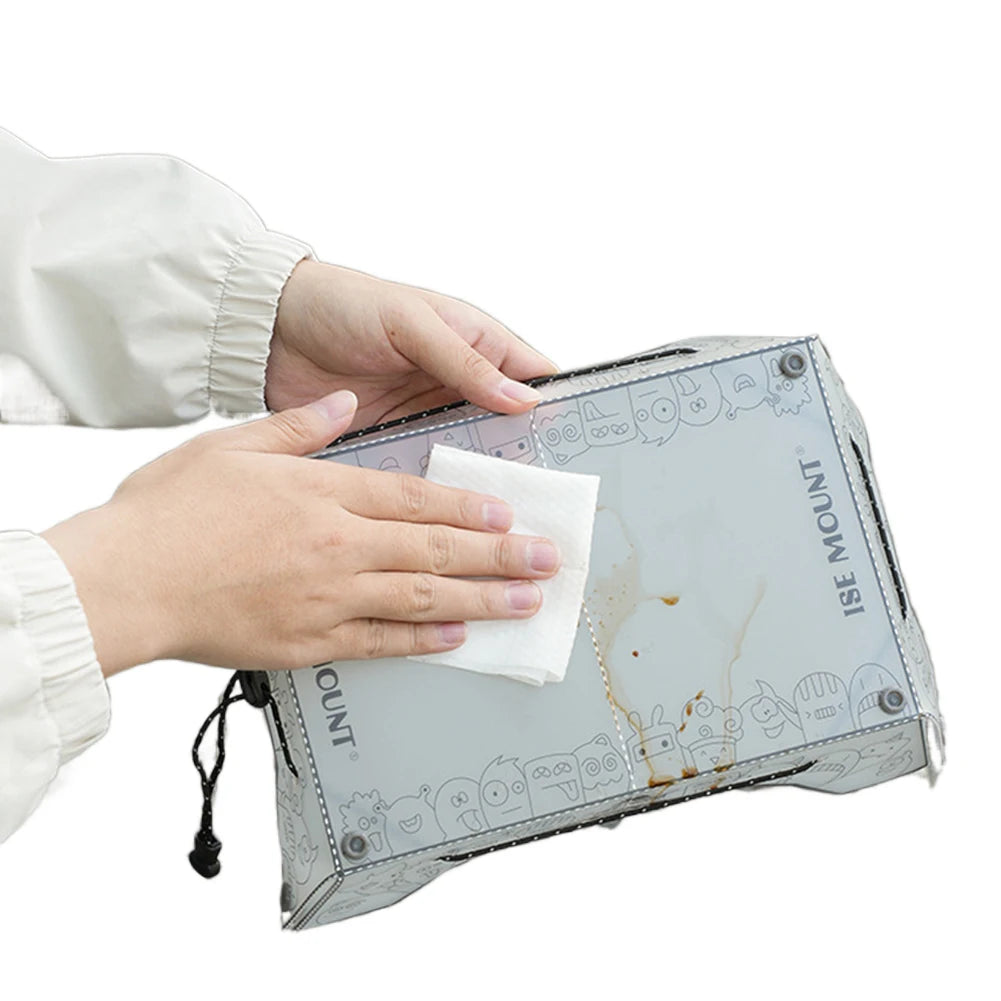 Small Backpacking Table Ultralight Outdoor Fishing Furniture Portable Mini Dining Table Multifunctional for BBQ Picnic