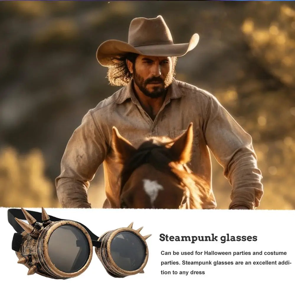 Vintage Fashion Sunglasses Victorian Gothic Cosplay Rivet Steampunk Goggles Glasses Welding Punk Goggles