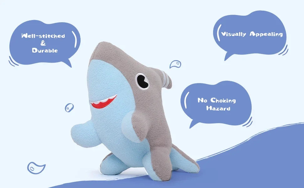 Tezituor Baby Shark Dog Plush Toy, Shark Puppy Stuffed Animal, Shark Dog Toy Stuffed Shark, 15''