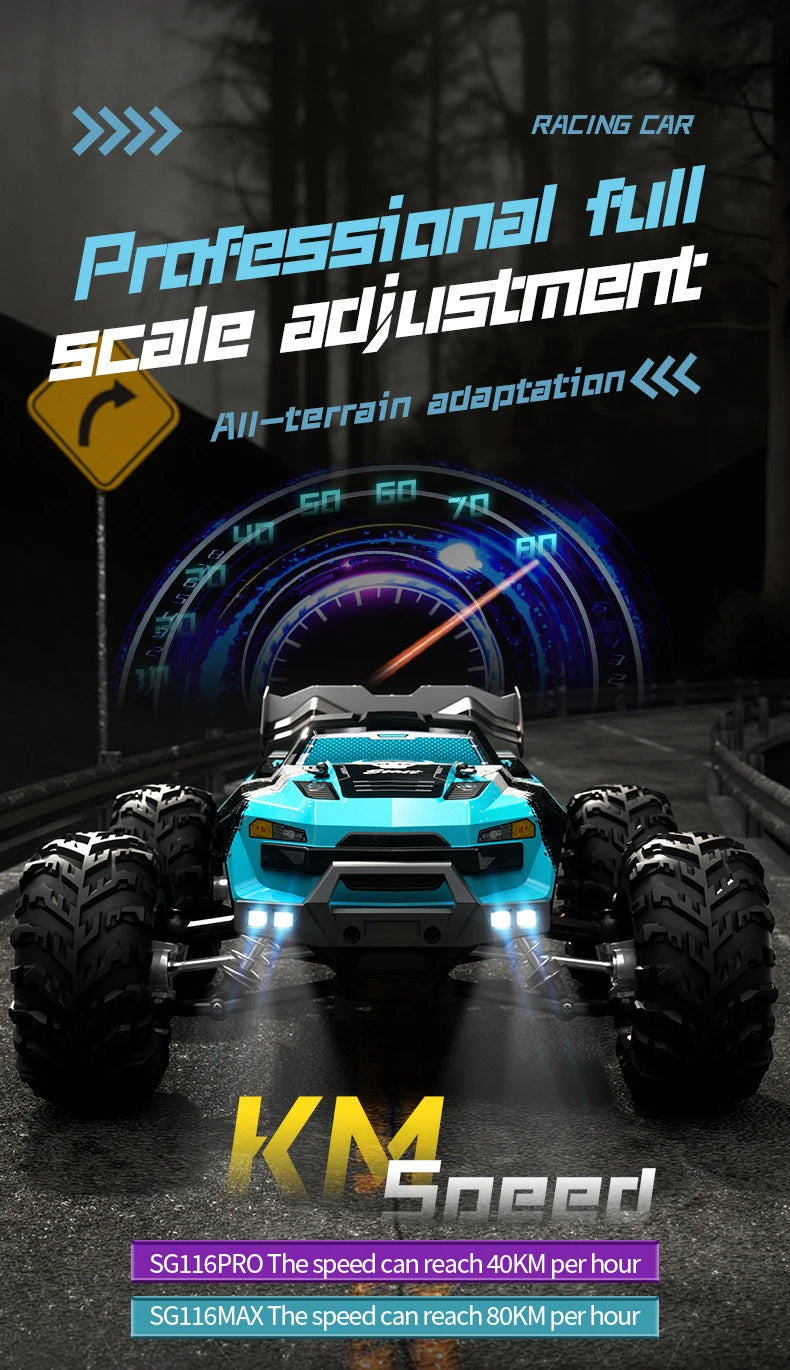 SG116 MAX 1:16 High Speed Drift Racing Car 80KM/H Brushless Motor 4WD SG316 MAX RC Off Road Car Monster Trucks Toy For Kids Gift
