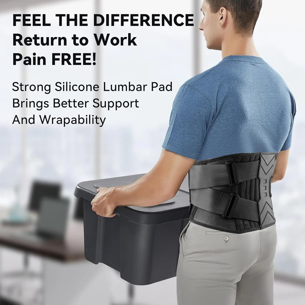 Back Brace for Lower Back Pain Relief,Herniated Disc,Breathable Back Support Belt for Men Women,Lumbar Support Belt for Arthriti