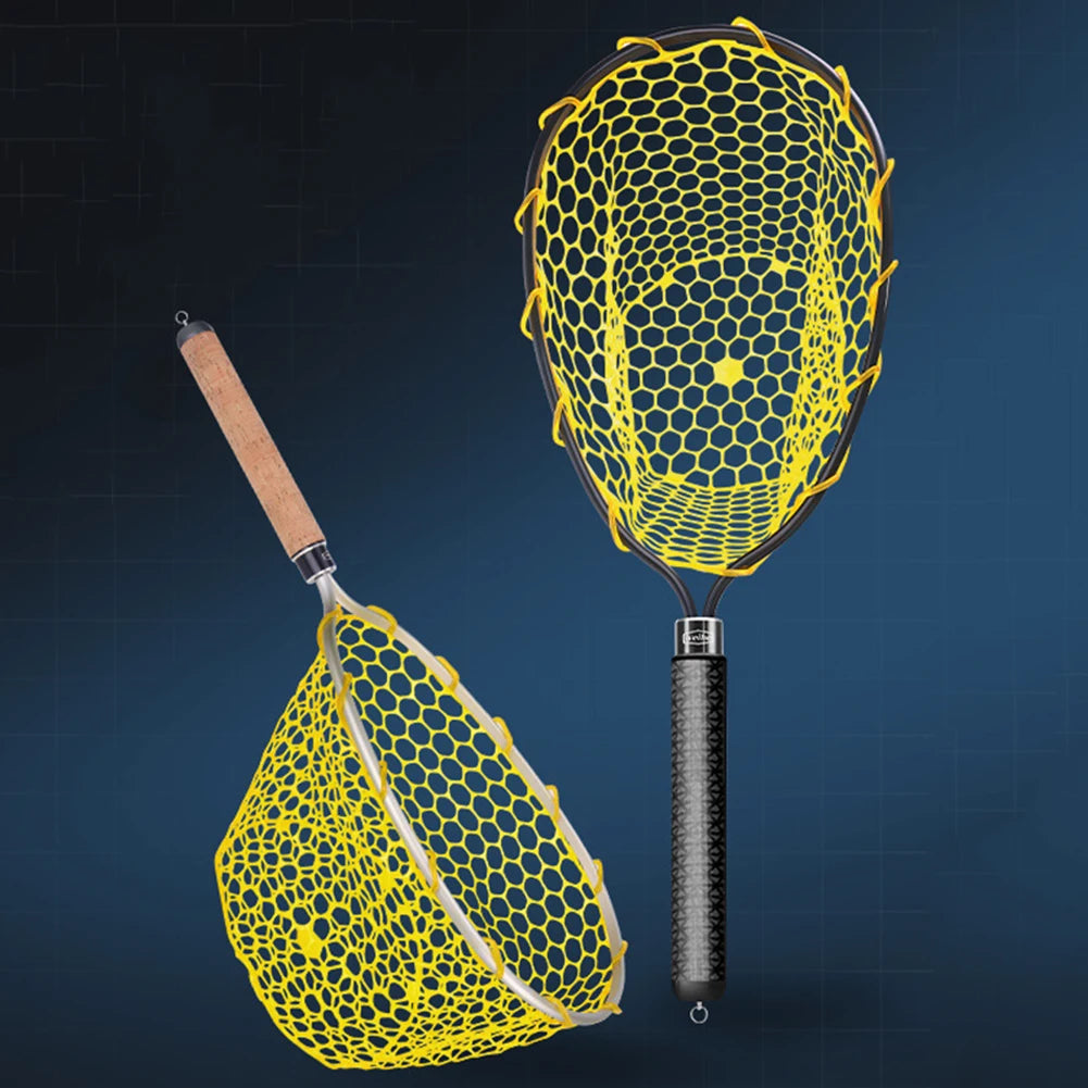 Mesh Trout Hand Net Portable Fishing Landing Mesh Anti Slip Wear Resistance Lightweight Large-capacity Fishing Tools