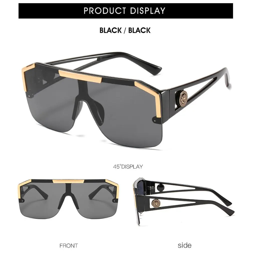 Luxury Big Square Sunglasses Women Brand Designer Retro Blue Sun Glasses for Female Oversized Black Shades UV400