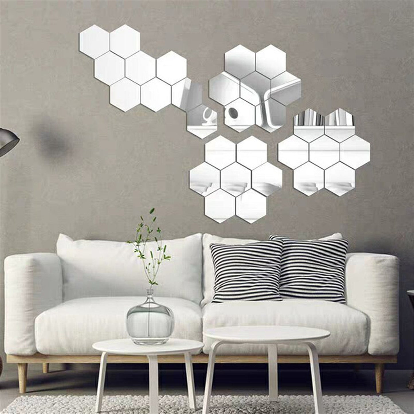 Hexagon Mirror Environmental Protection Acrylic Wall Sticker Background Wall Decoration Mirror Sticker home decor Accessories