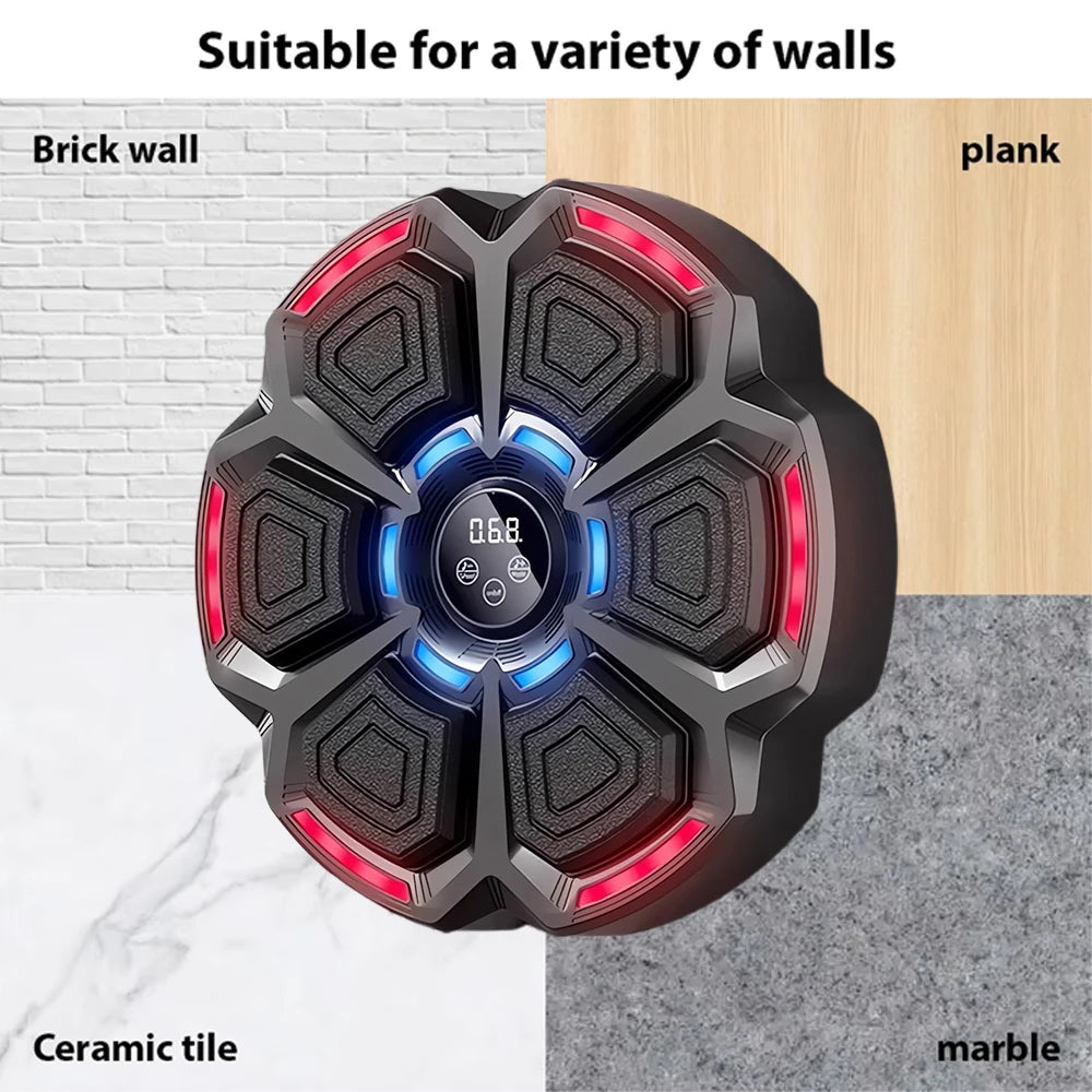 Music Boxing Machine Boxing Workout Machine Adjustable Speed Wall-Mounted Exercise Equipment Type C Rechargeable for Adults Kids