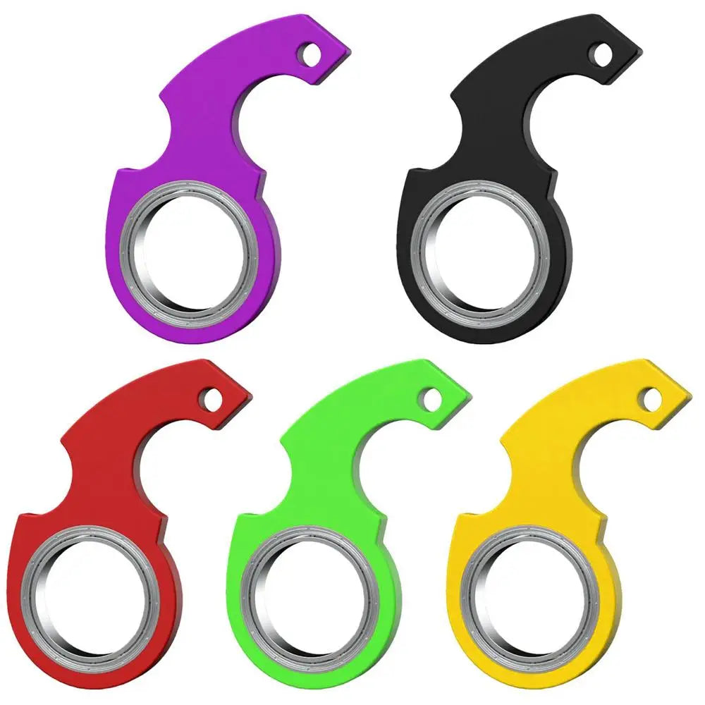 Creative Keychain Fidgets Spinner Anxiety Stress Relief Toy Revolve Cool Keyring Relieving Boredom Birthday Gift For Adults Kids