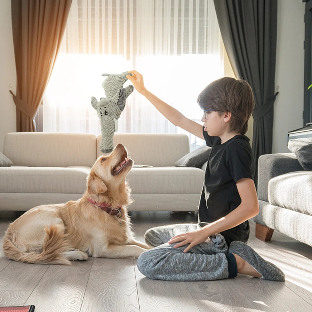 Pet Dog Toy Cute Plush Squeak Stuffed Toys Cartoon Puppy Dog Toy Puppy Teething Chewing Pet Dog Chew Squeak Toy Dog Accessories