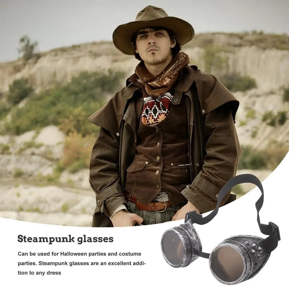 Vintage Fashion Sunglasses Victorian Gothic Cosplay Rivet Steampunk Goggles Glasses Welding Punk Goggles