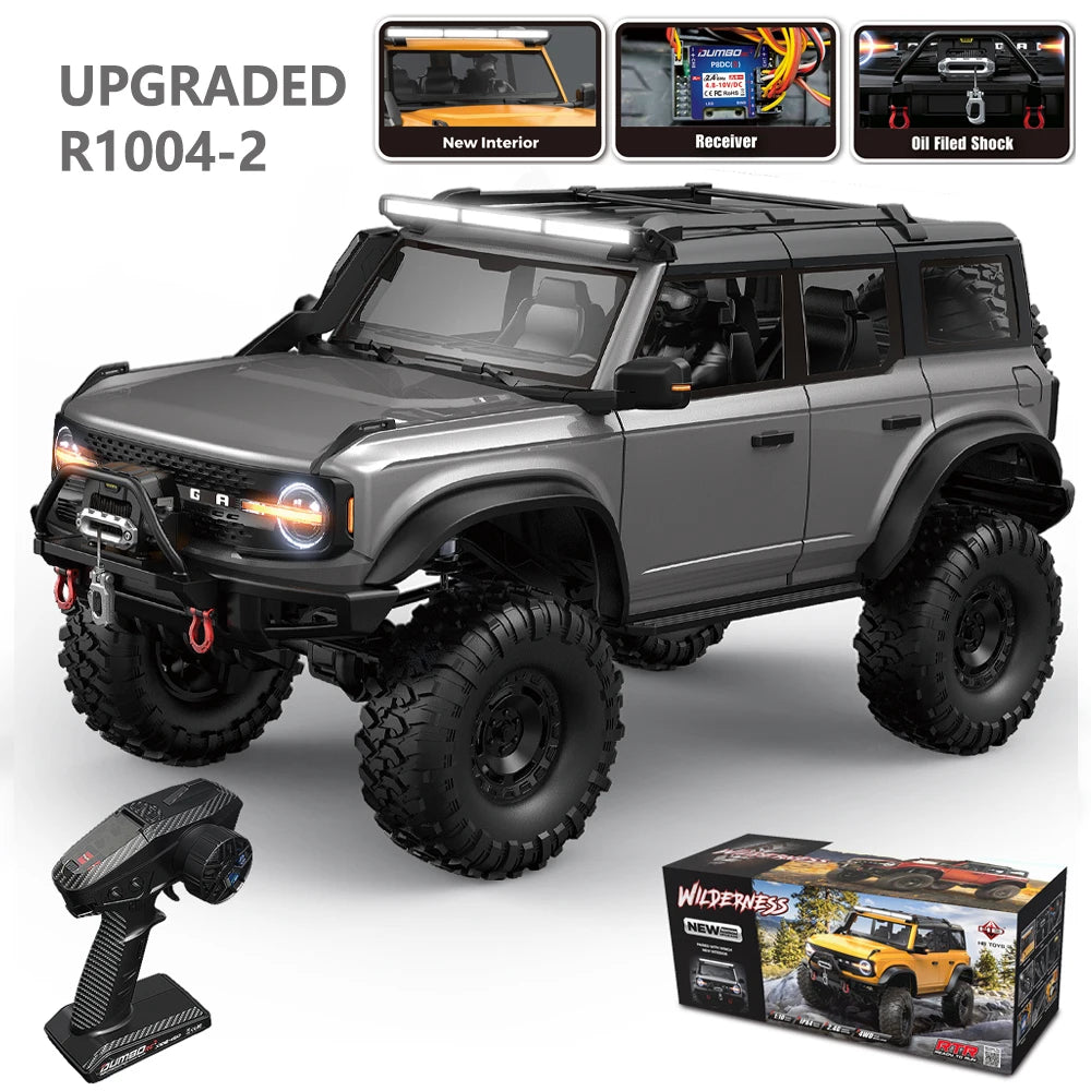 1/10 RC Crawler Upgrade HB Rc Model 4WD RTR with LED 2.4G Electric Remote Control Rock Off-road Vehicle for Adults US Shipping