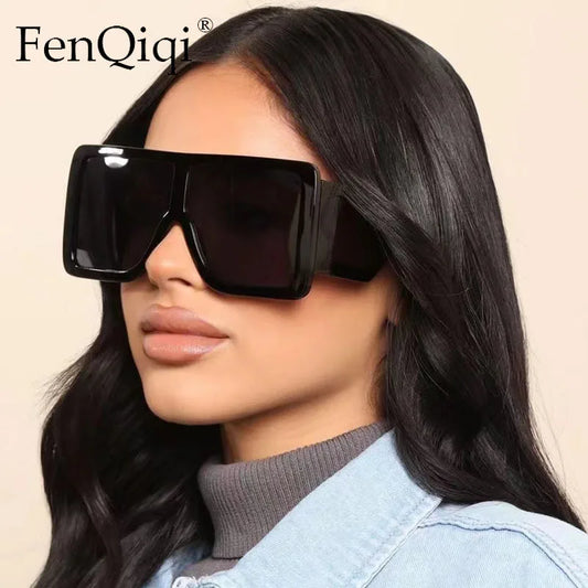 Oversized Square Sun Glasses Women Luxury Brand Desinger Blue Black Purple Shades 2022 Sunglasses For Women Gafas De Sol Mujer