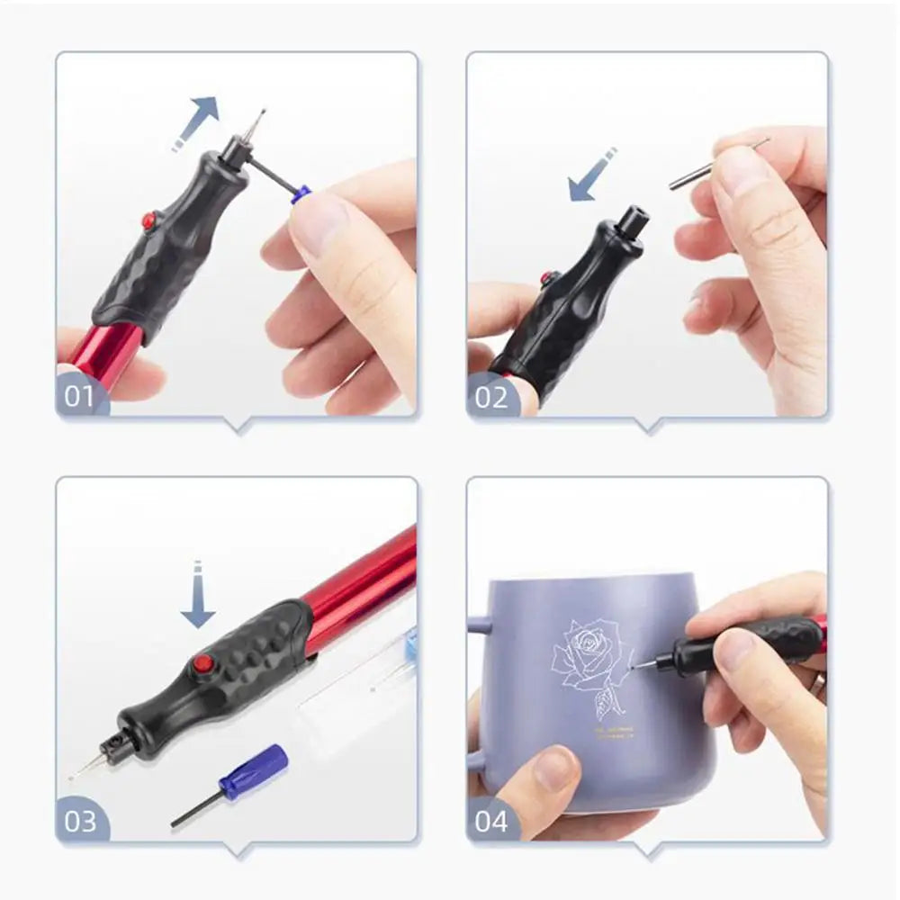 Metal Engraver Pen Small Engraving Machine Small Beginner Friendly Cordless Rotary Tool Battery-Operated For Woodworking