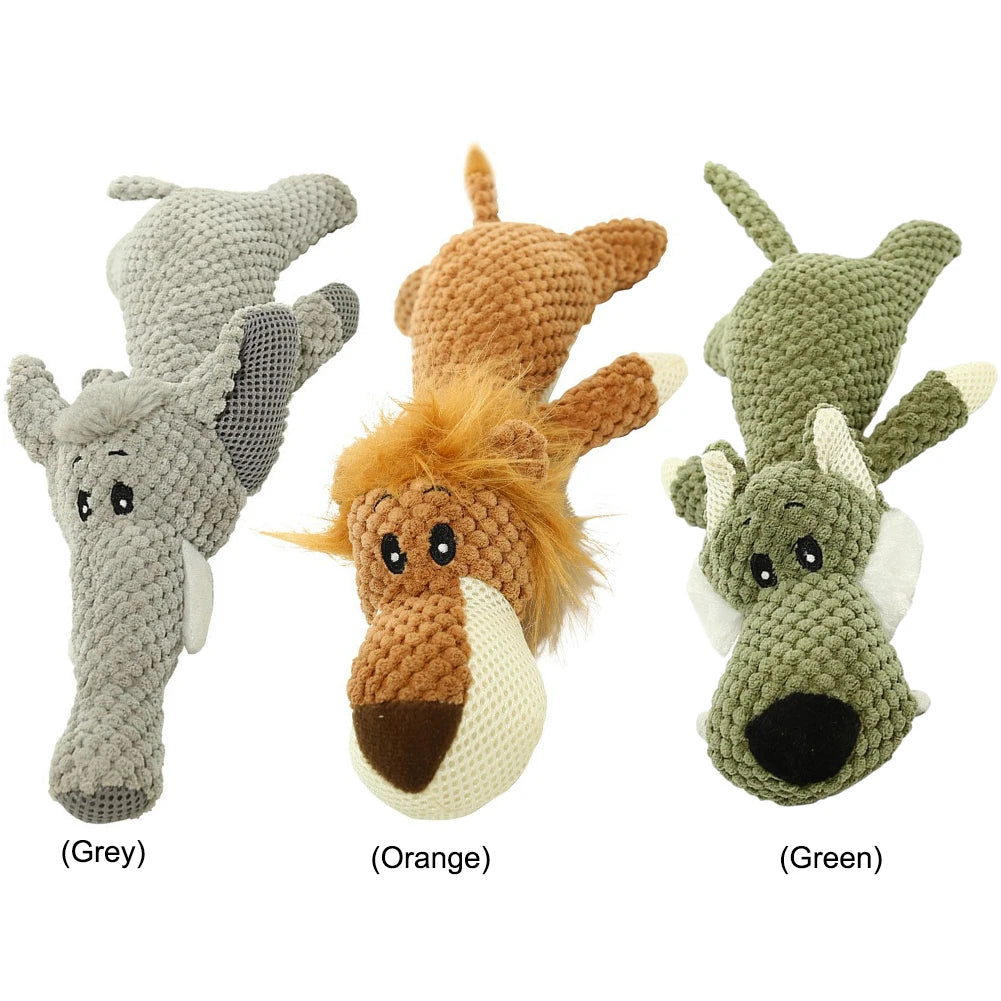 Pet Dog Toy Cute Plush Squeak Stuffed Toys Cartoon Puppy Dog Toy Puppy Teething Chewing Pet Dog Chew Squeak Toy Dog Accessories