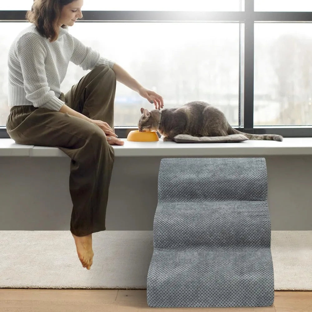 Pet Stairs 3 Steps Climb Stairs for Small Dog Cat Puppy Ramp Ladder Anti-slip Removable staircase ladder Dogs Bed ramp Ladder