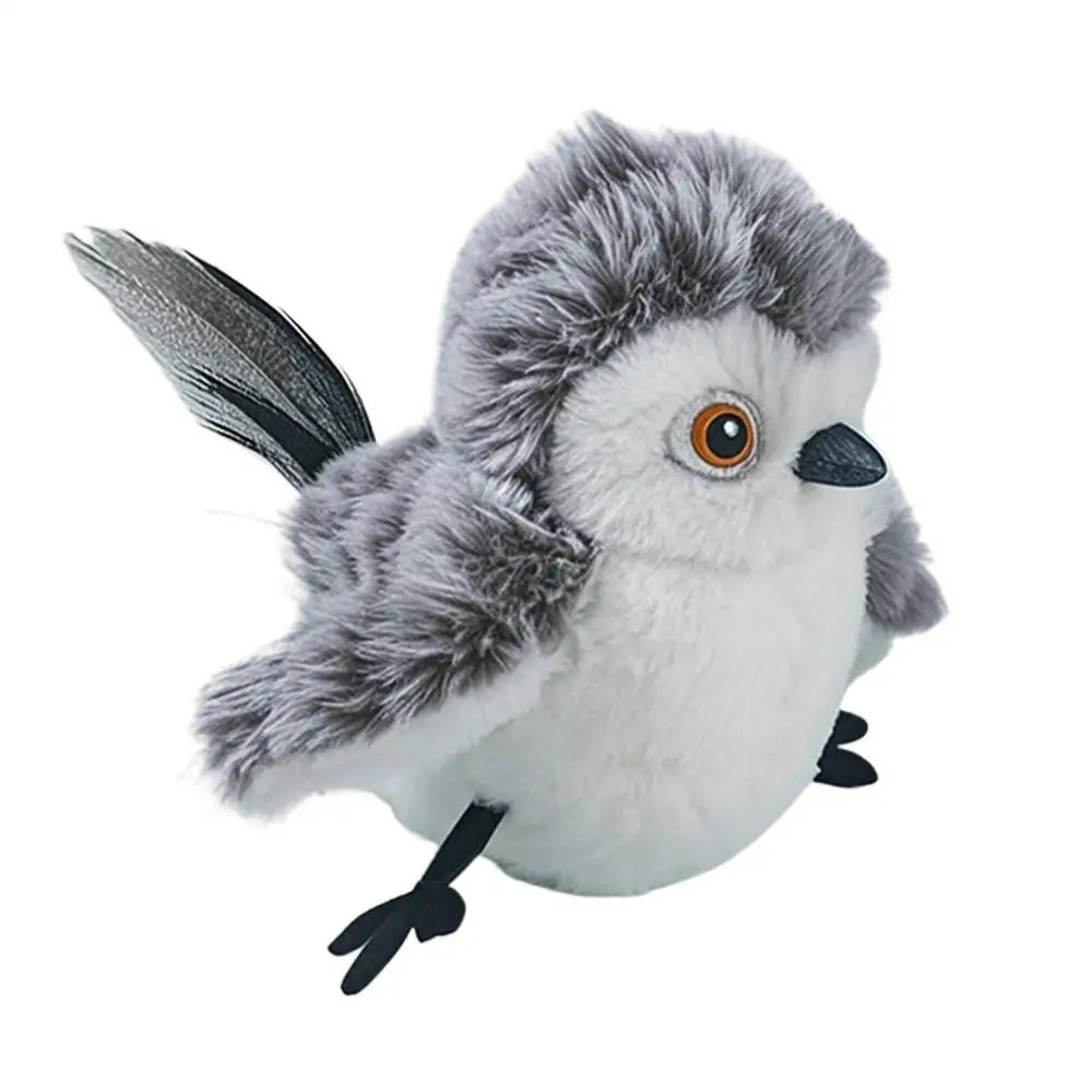 Flapping Bird Cat Toy Touch-Activated Lifelikes Sparrow Snowy Owl Chirping Cat Toy For Indoor Interactive Relieve Boredom