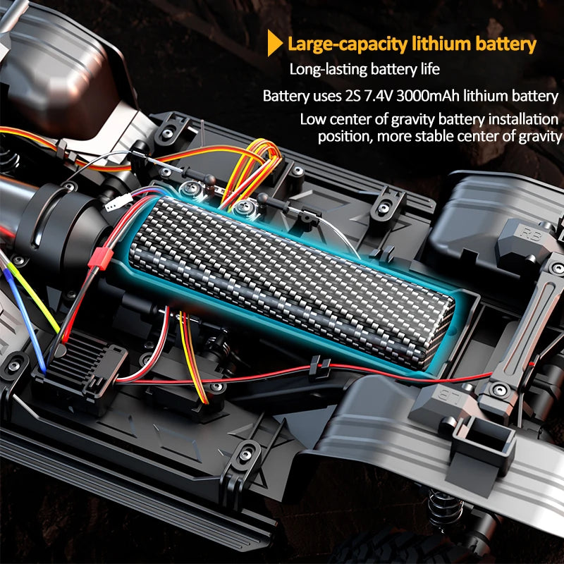 1/10 RC Crawler Upgrade HB Rc Model 4WD RTR with LED 2.4G Electric Remote Control Rock Off-road Vehicle for Adults US Shipping