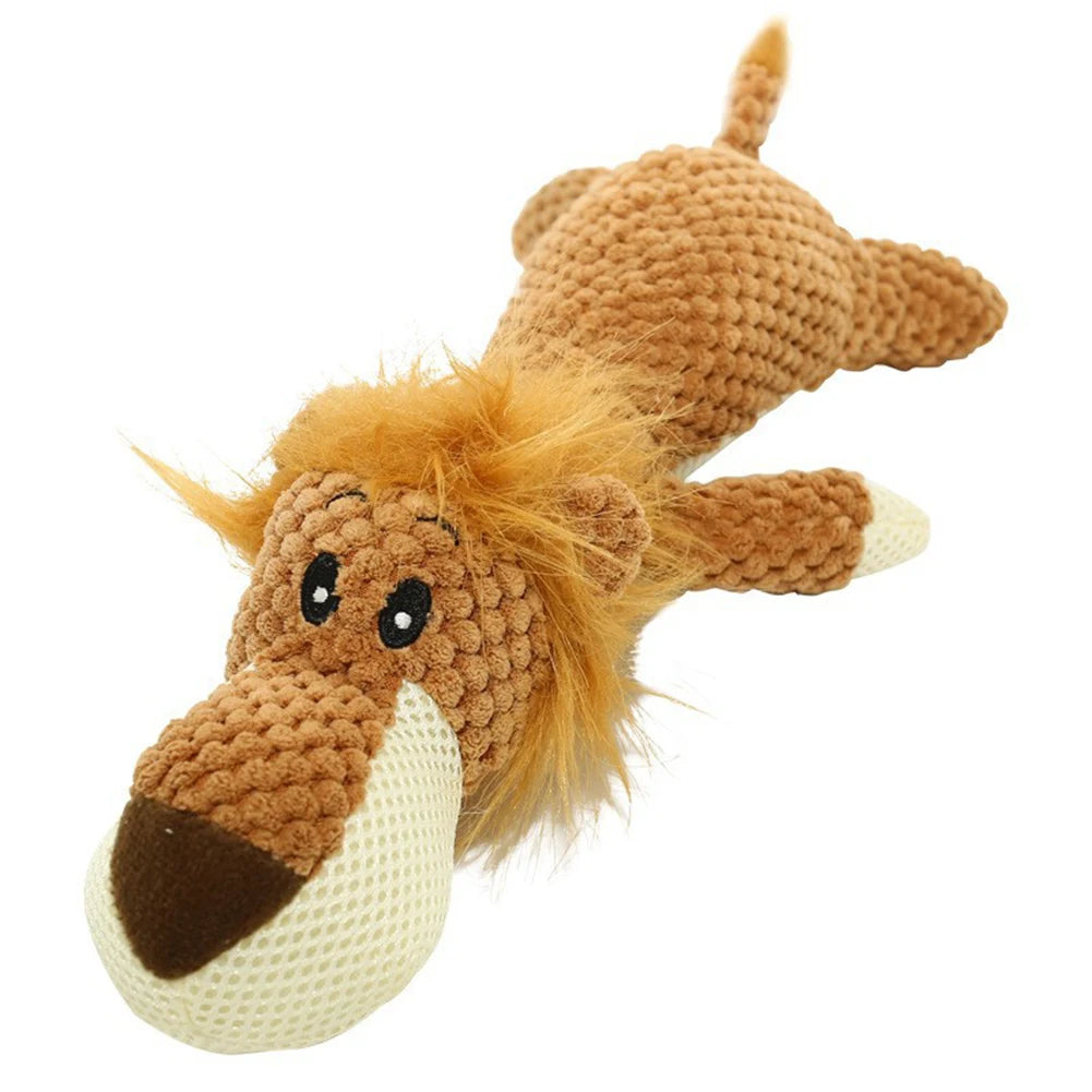Pet Dog Toy Cute Plush Squeak Stuffed Toys Cartoon Puppy Dog Toy Puppy Teething Chewing Pet Dog Chew Squeak Toy Dog Accessories