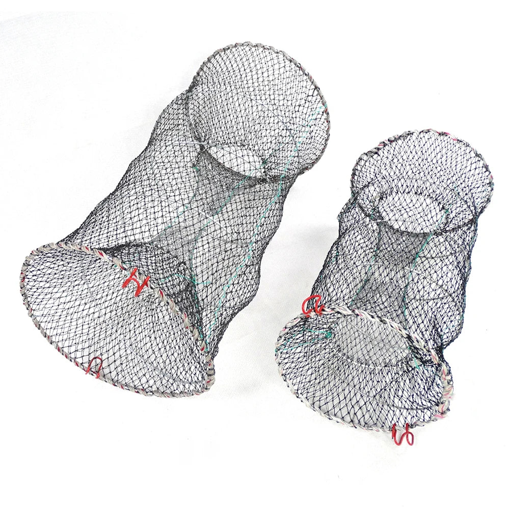 Foldable Fishing Cast Net Crab Trap Fish Cages Fish Loach Crayfish Shrimp Net Automatic Retractable Shrimp Trap