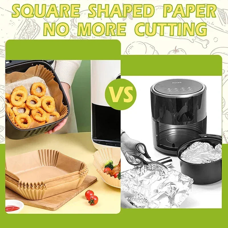 Air Fryer Disposable Paper Parchment Wood Pulp Steamer Cheesecake Air Fryer Accessories Baking Paper for Air Fryer