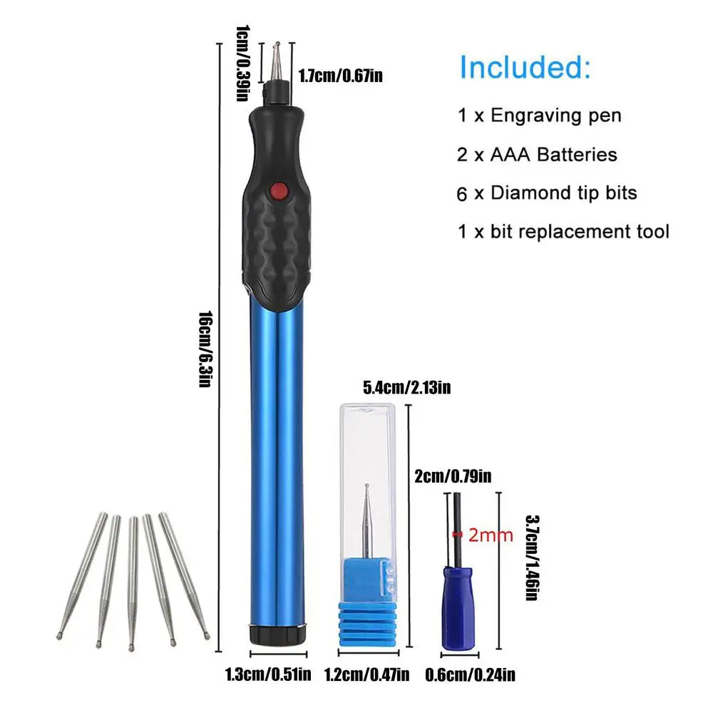 Metal Engraver Pen Small Engraving Machine Small Beginner Friendly Cordless Rotary Tool Battery-Operated For Woodworking