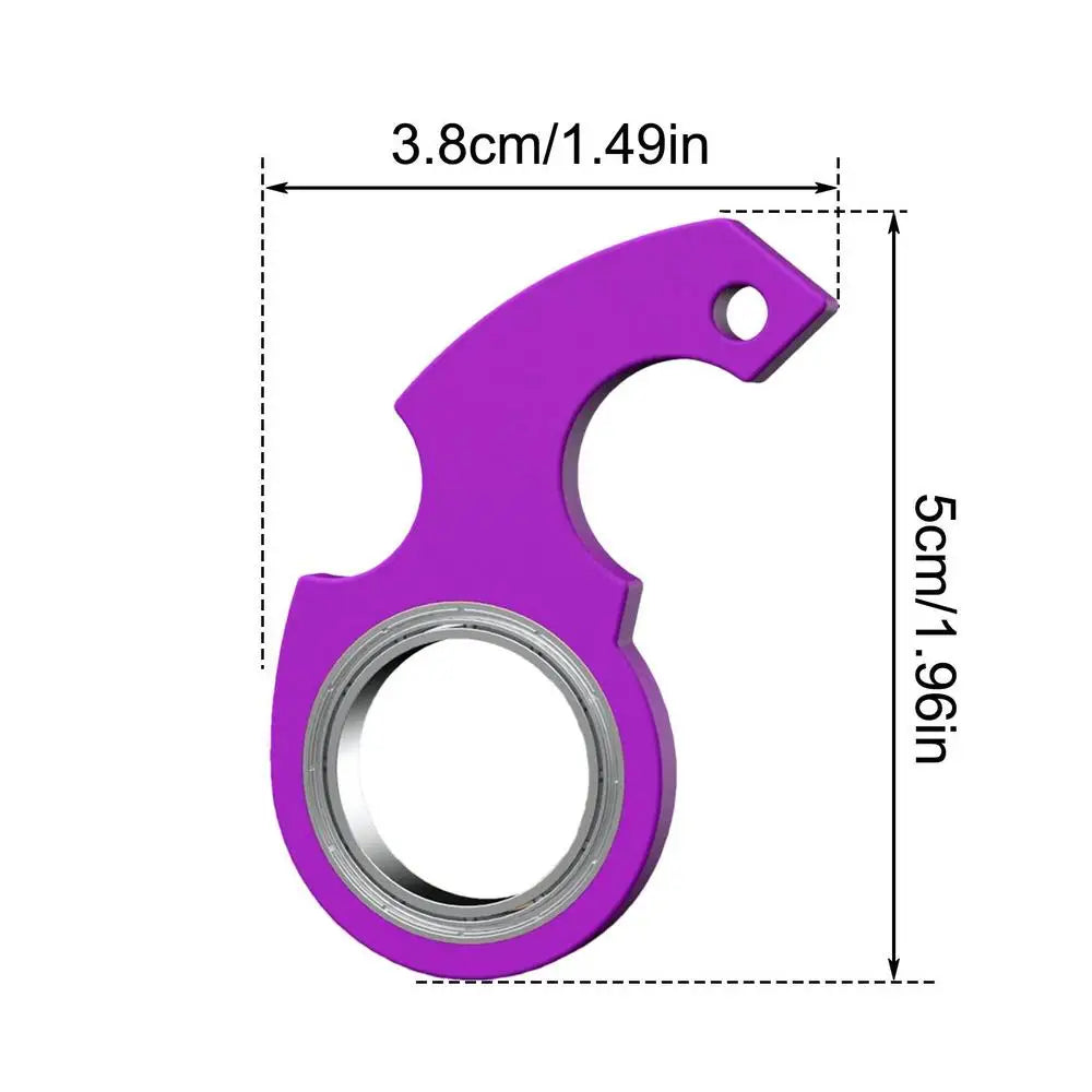Creative Keychain Fidgets Spinner Anxiety Stress Relief Toy Revolve Cool Keyring Relieving Boredom Birthday Gift For Adults Kids