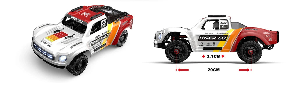 HYPER GO MJX14211 1/14 4WD RC High-Speed Brushless Remote Control Car With Gyroscope Off-road Racing RC Truck Toys