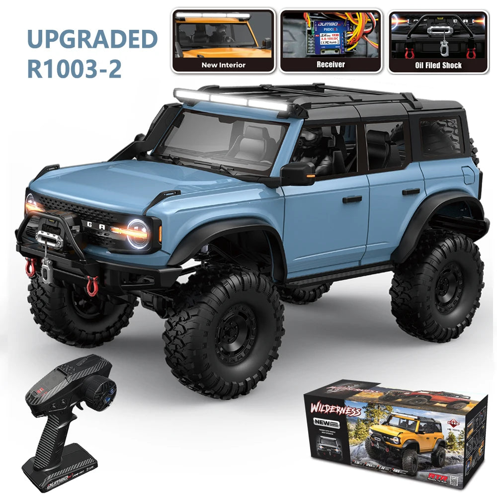 1/10 RC Crawler Upgrade HB Rc Model 4WD RTR with LED 2.4G Electric Remote Control Rock Off-road Vehicle for Adults US Shipping