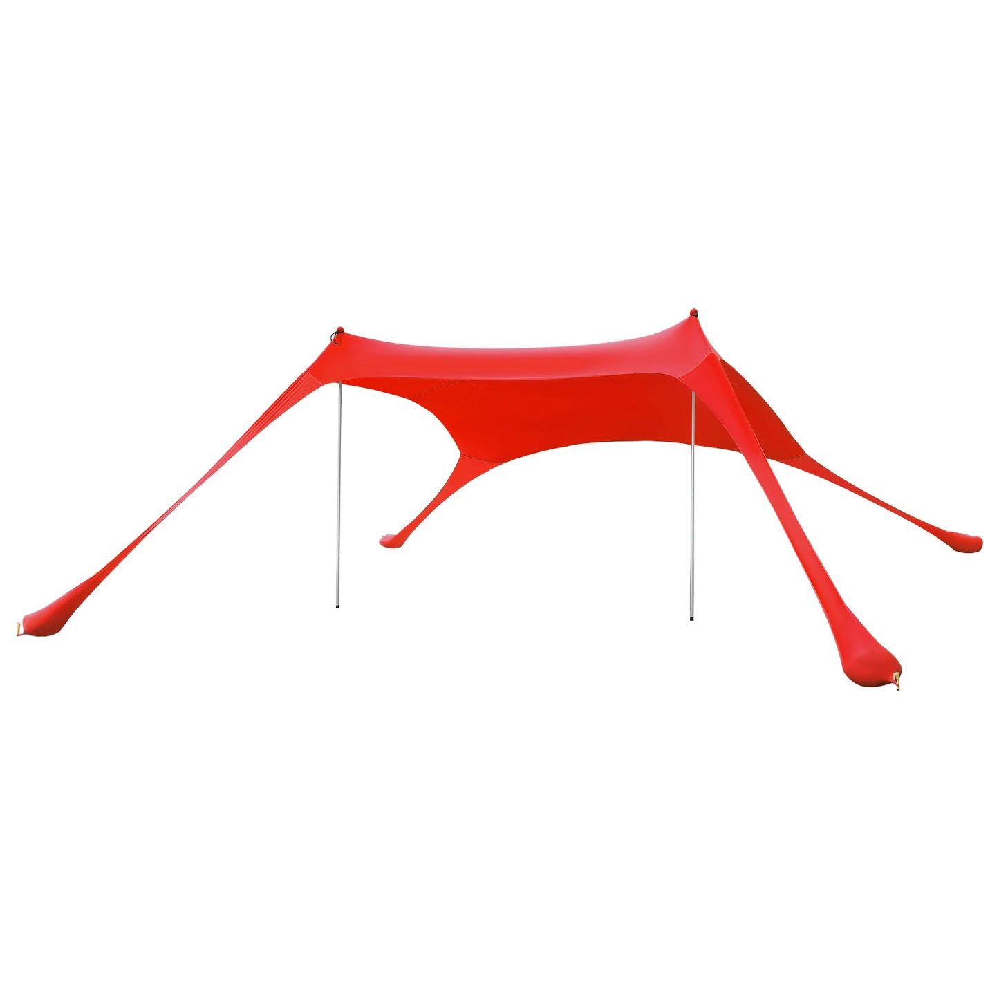 Red 2m * 1.6m Beach Elastic Sunshade Outdoor Tent for Beach Camping For 2-3 People For Beach Camping Fishing Backyard Picnic