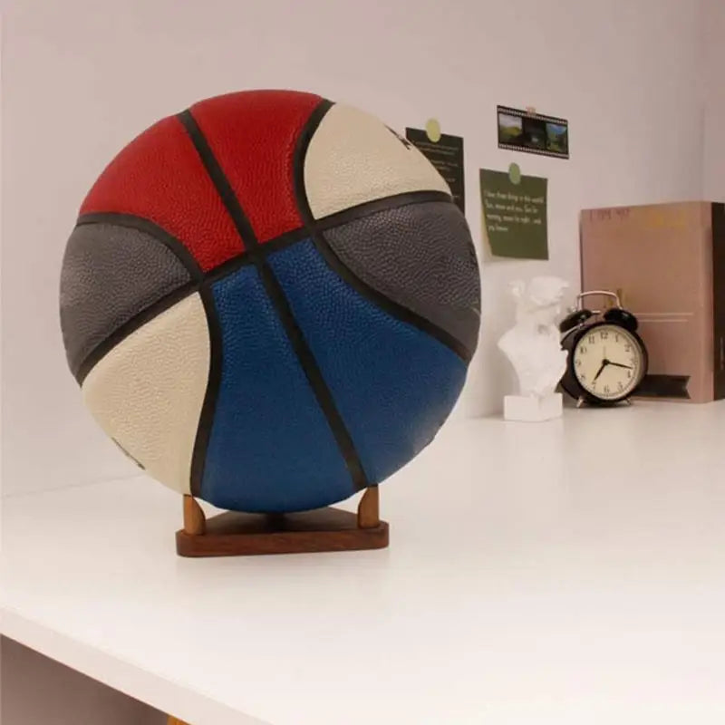 Ball Display Stand Wood Soccer Ball Display Holder Ball Stand Holder Display Stand Wooden Basketball Football Soccer Holder Rack