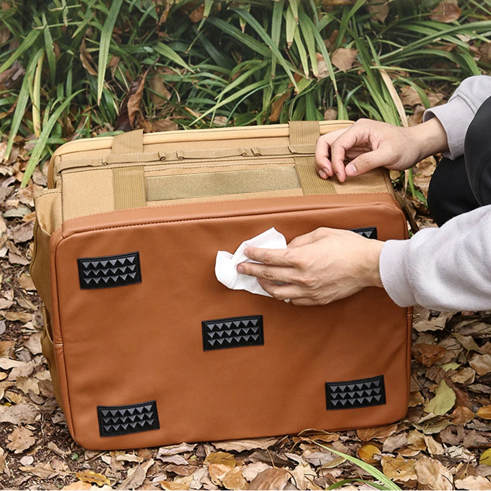 30L Camping Cooking Utensil Organizer Large Capacity Car Trunk Storage Bag Detachable Multifunctional Camping Stove Storage Case