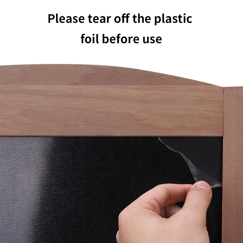 Wooden A-Frame Sign Freestanding Message Chalkboard Sidewalk Blackboard