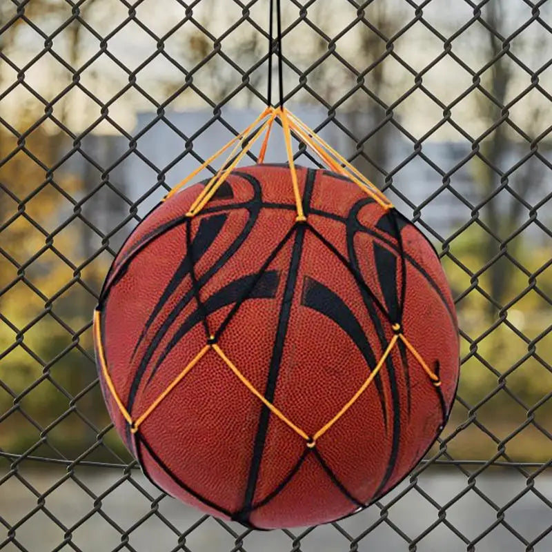 Single Ball Carrier Heavy-duty Basketball Ball Carry Mesh Storage Net Basketball Net Bag Sports Ball Holder Nylon Carry Bag