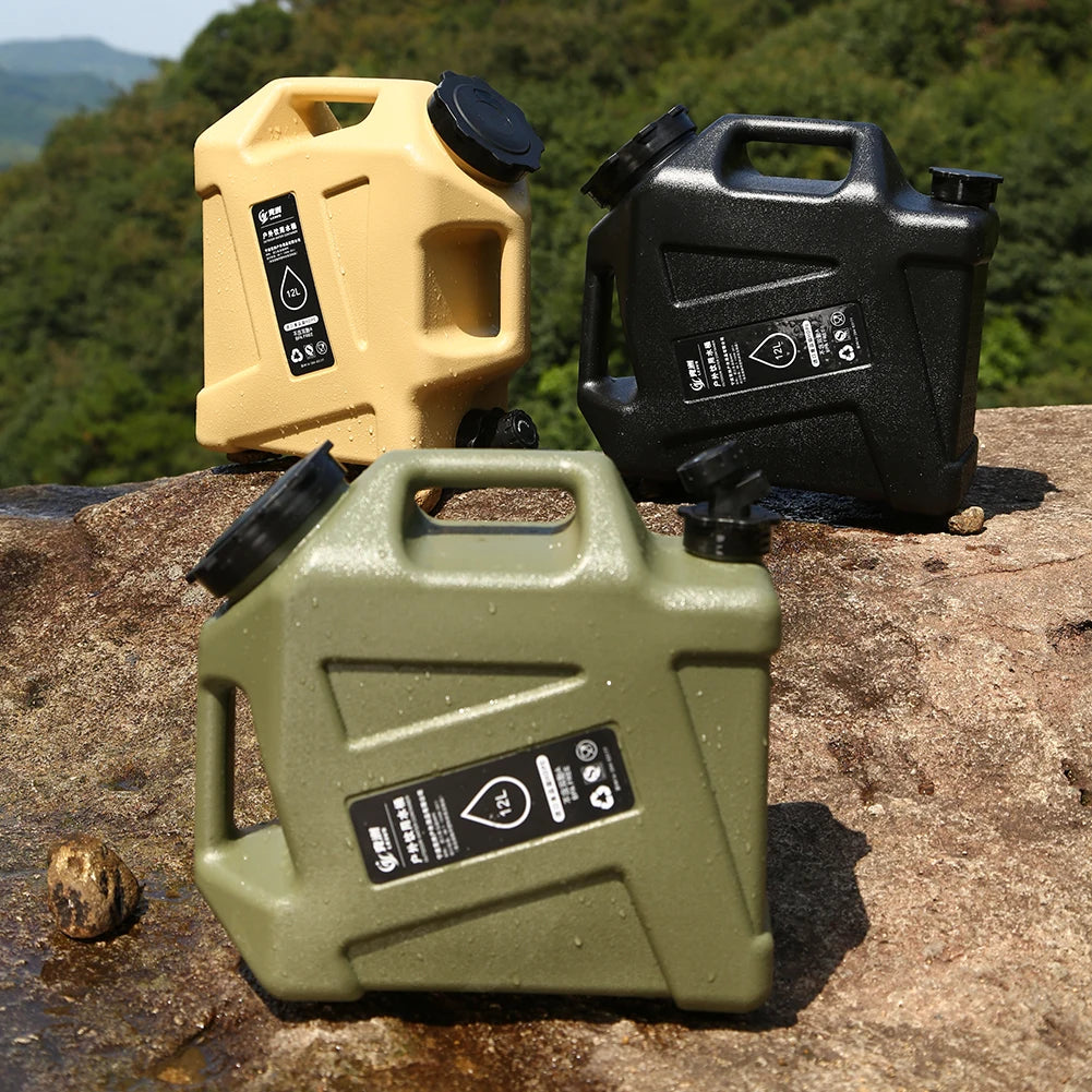 12L Camping Water Container Large Capacity No Leakage BPA Free Camping Water Tank for Camping Hiking