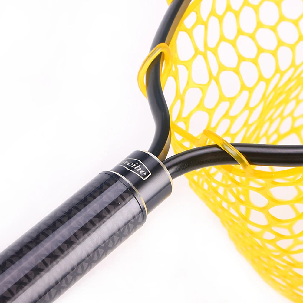 Mesh Trout Hand Net Portable Fishing Landing Mesh Anti Slip Wear Resistance Lightweight Large-capacity Fishing Tools