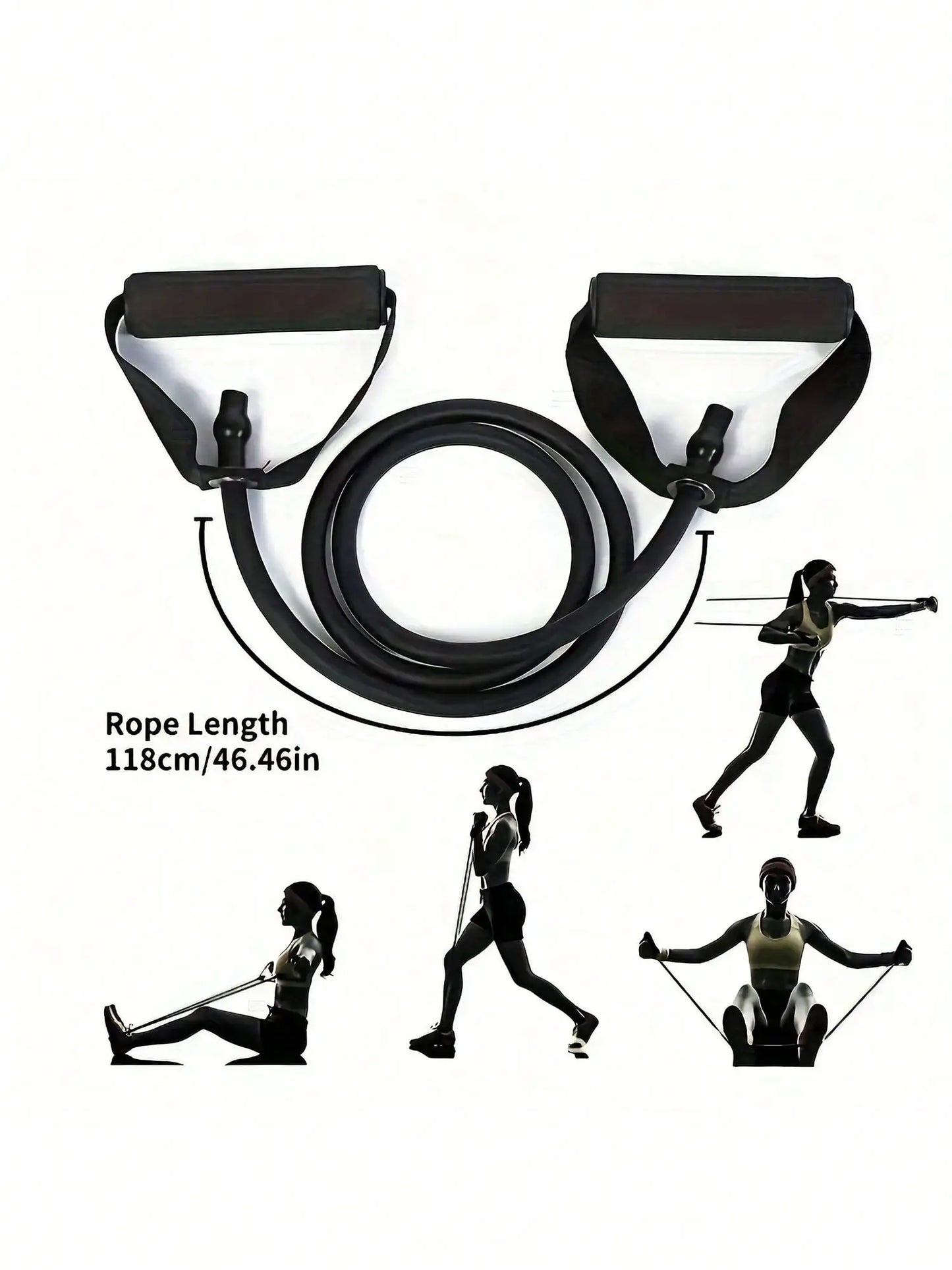 Resistance Bands With Handles, Exercise Bands, Workout Bands With Handles For Men Women, Strength Training Equipment At Home