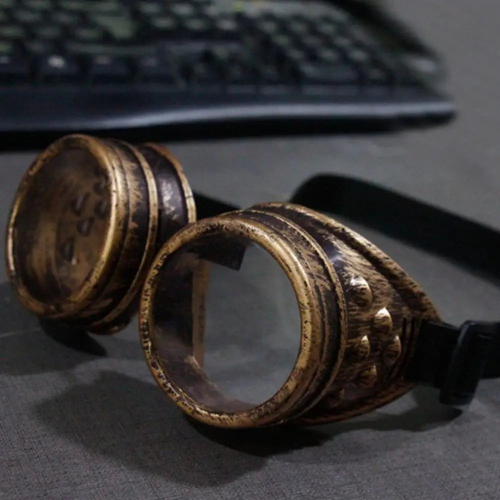 Vintage Fashion Sunglasses Victorian Gothic Cosplay Rivet Steampunk Goggles Glasses Welding Punk Goggles