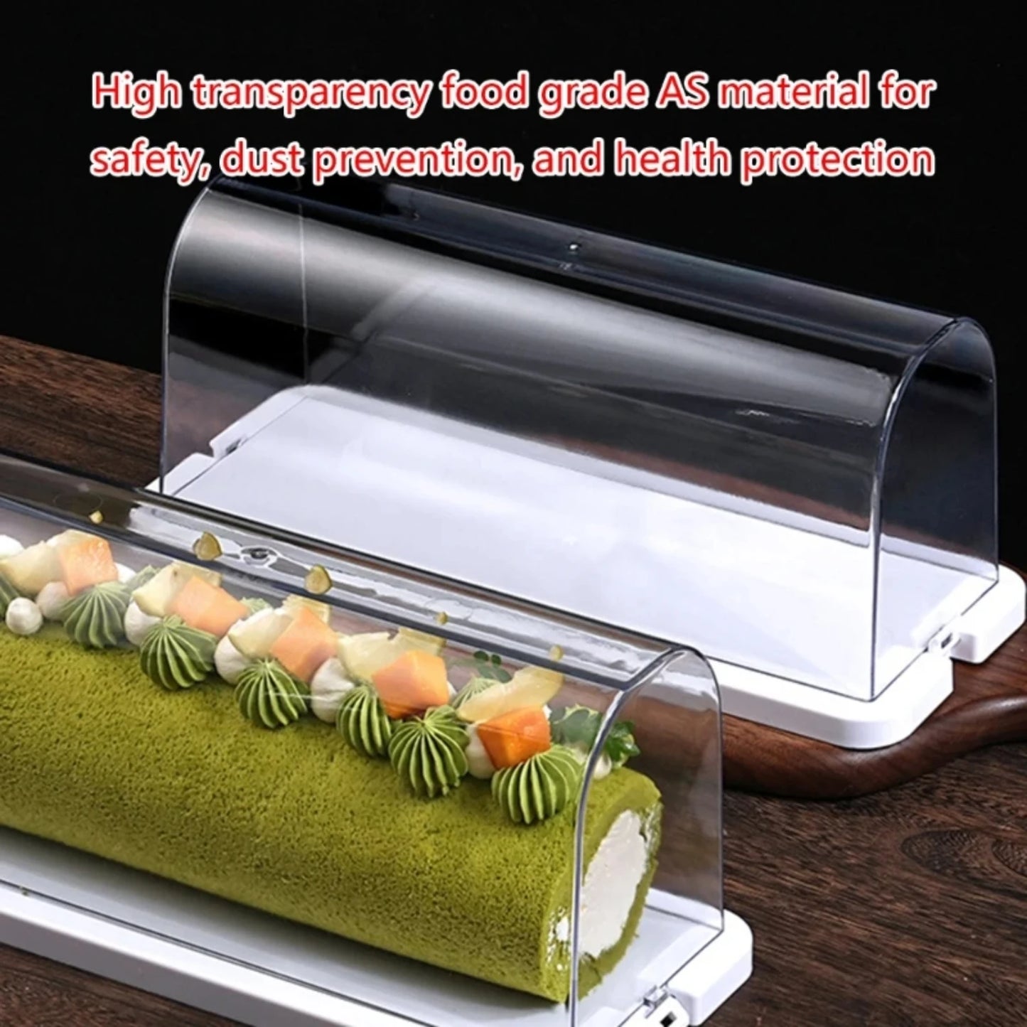 Roll Cake Display Container with Clear Dome Plastic Muffins Cheese Display Box Drop shipping