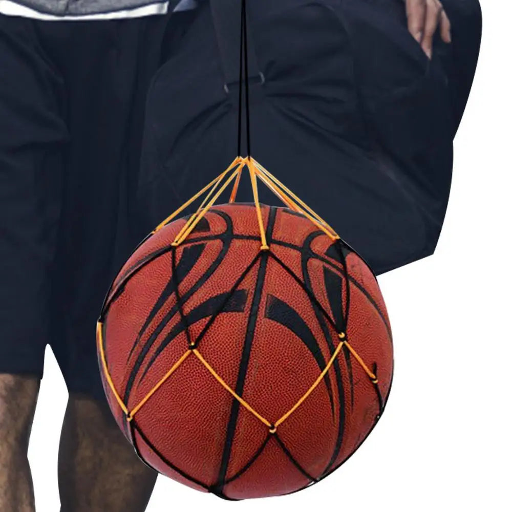 Single Ball Carrier Heavy-duty Basketball Ball Carry Mesh Storage Net Basketball Net Bag Sports Ball Holder Nylon Carry Bag