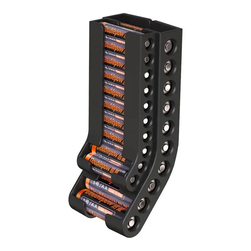Battery Storage Organizer AA & AAA Combo Battery Keeper Wall Holder Battery Dispenser Container for 10AAA 10AA Batteries Bracket