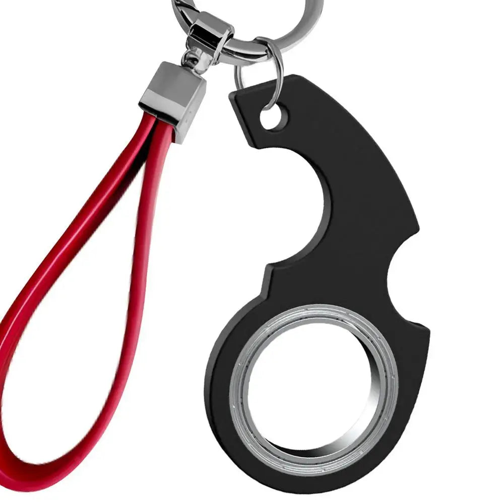 Creative Keychain Fidgets Spinner Anxiety Stress Relief Toy Revolve Cool Keyring Relieving Boredom Birthday Gift For Adults Kids