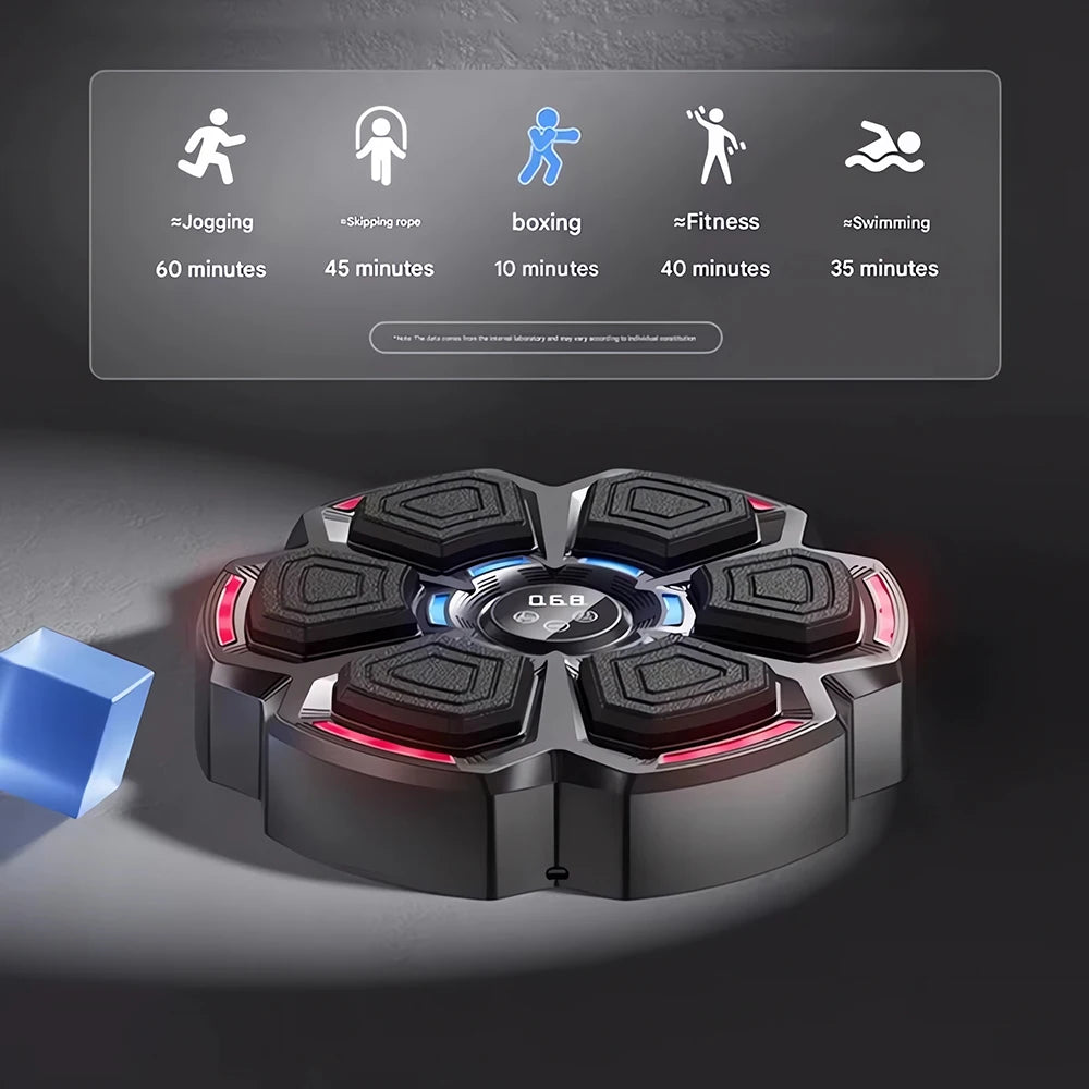 Music Boxing Machine Boxing Workout Machine Adjustable Speed Wall-Mounted Exercise Equipment Type C Rechargeable for Adults Kids