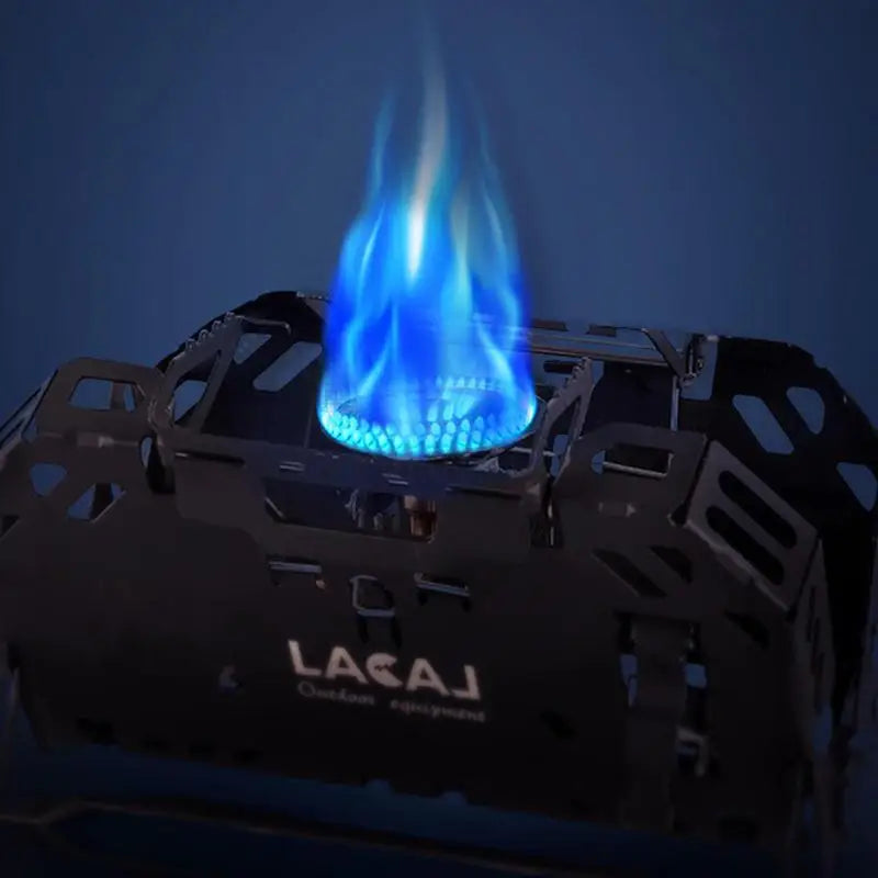 Camping Gas Stove Portable Folding Stove Windproof Cassette Gas Burner With Adjustable Valve Outdoor Hiking BBQ Cooking Cooker