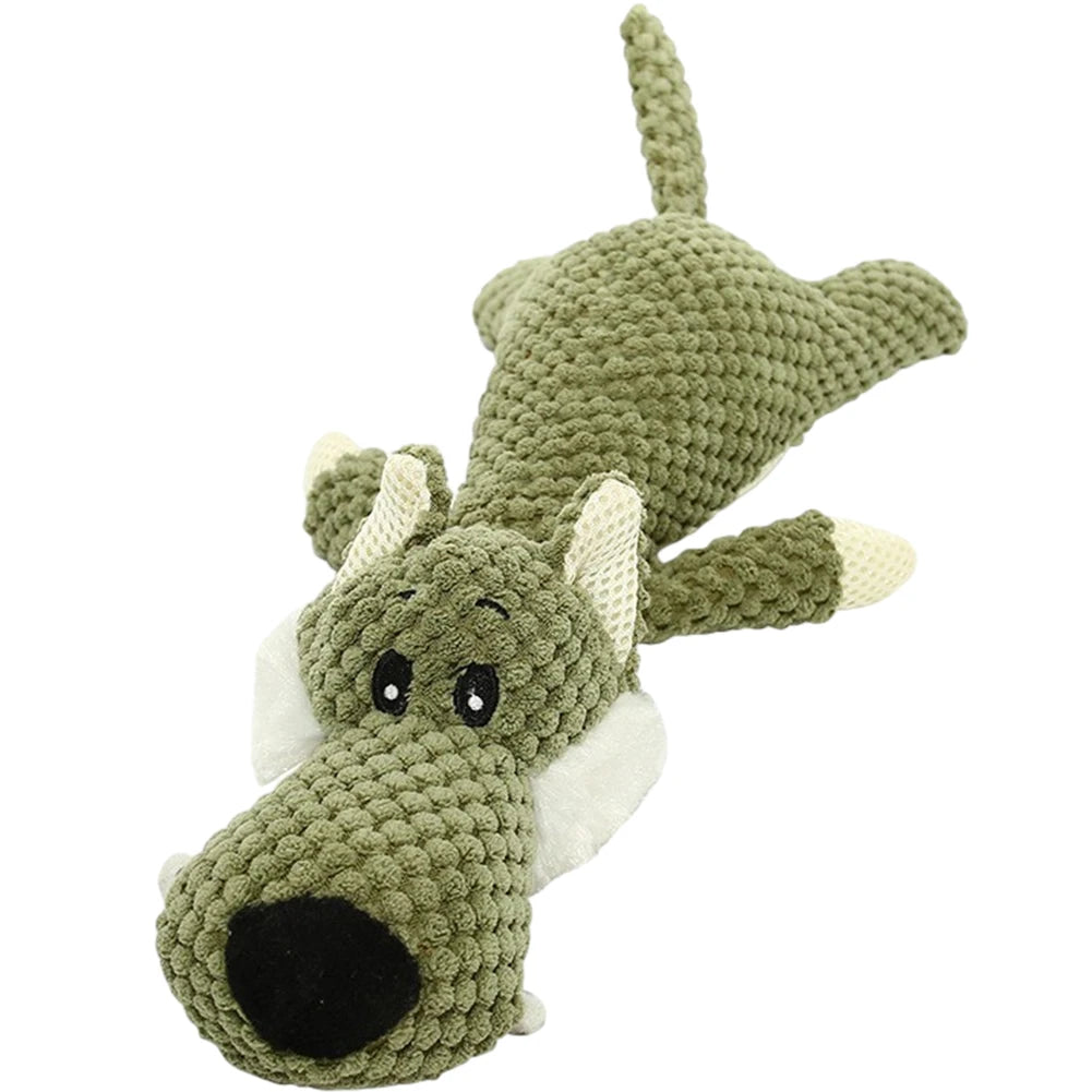 Pet Dog Toy Cute Plush Squeak Stuffed Toys Cartoon Puppy Dog Toy Puppy Teething Chewing Pet Dog Chew Squeak Toy Dog Accessories