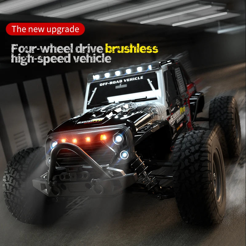 16103 PRO RC Offroad 4x4 70KM/H High-Speed RC Car 2.4GHz Brushless Motor, 1:16 4WD Off-road Climbing Vehicle Wtith LED Light