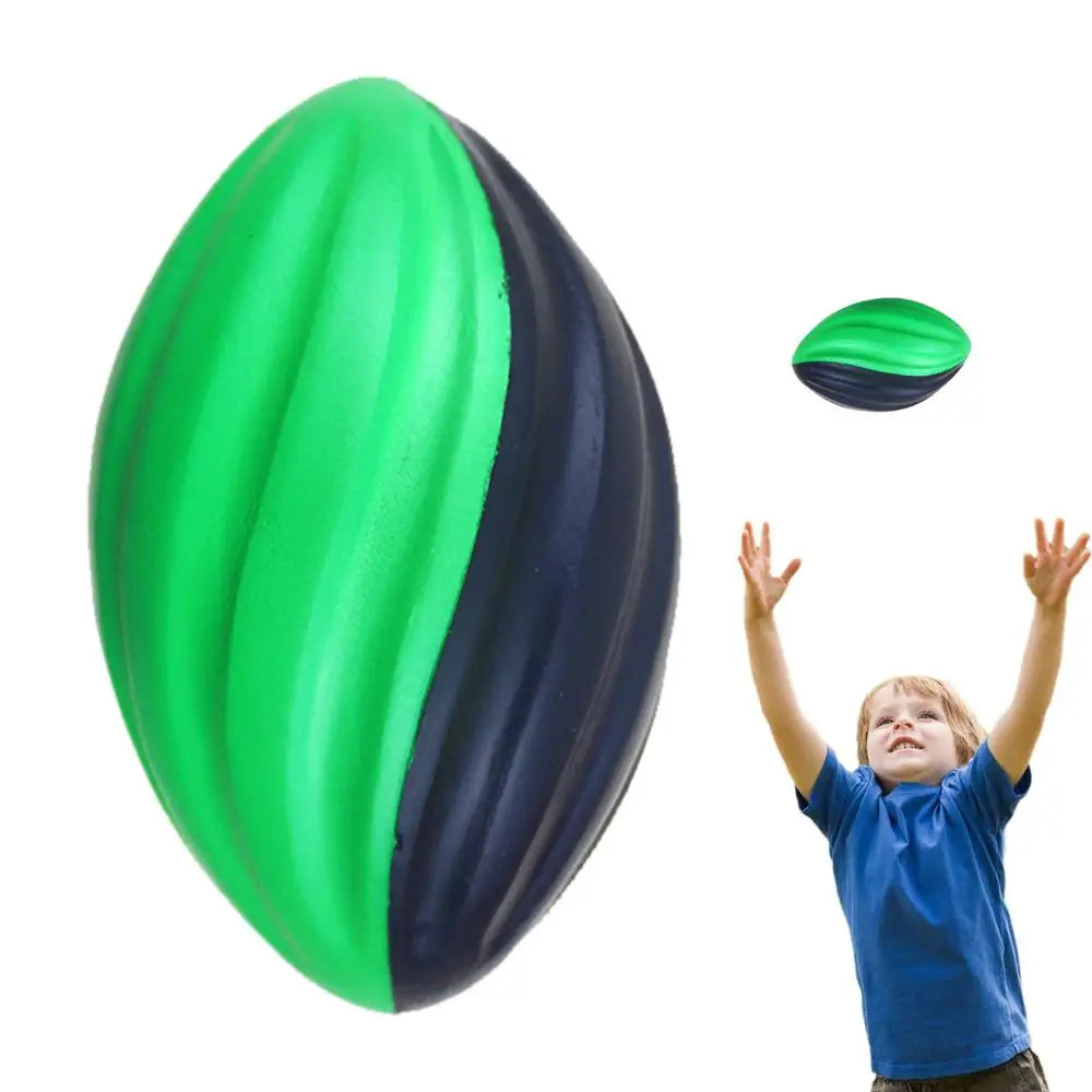 Rugby Ball For Kids Slow Rebound Spiral Rugby Ball For Training 5 Inches Rugby For Indoor & Outdoor Sports Solid Rugby Toys For
