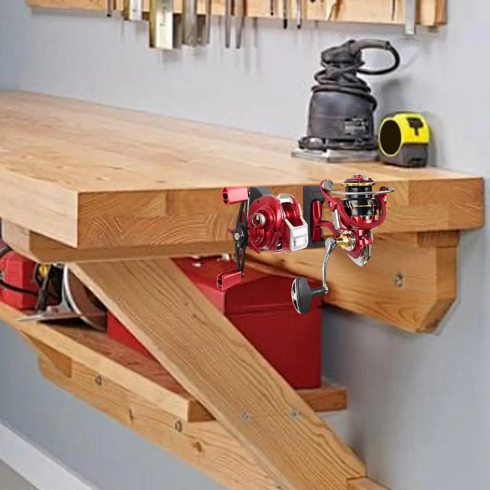 Fishing Reel Holder Wall Mount Reel Storage Rack Display Stand With Screws Fishing Accessories Fish Gear Equipment Home Garage